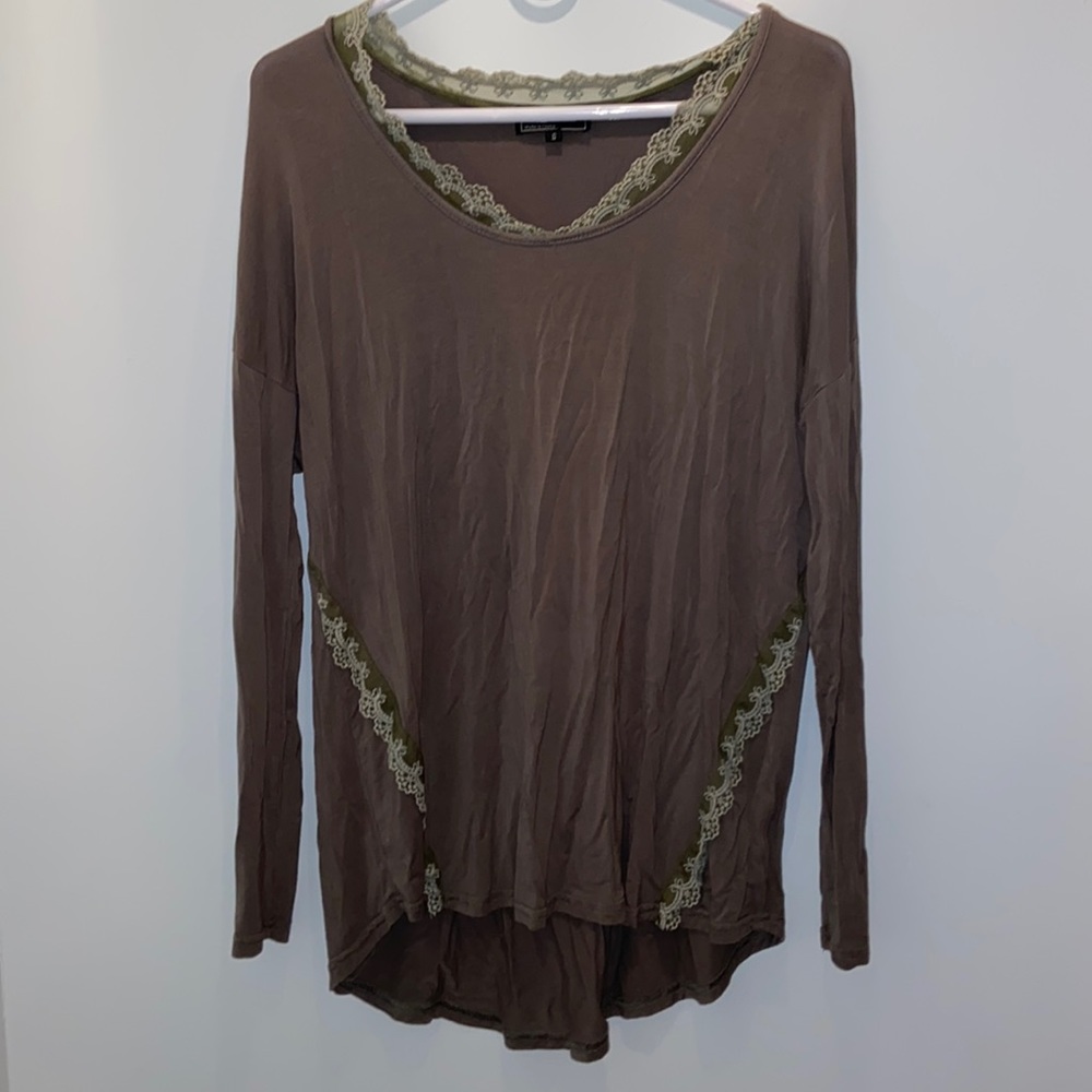 Dark green lacy top